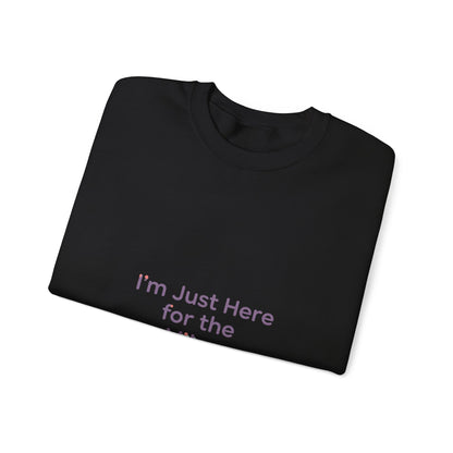 I’m Just Here for the Vibes Sweatshirt | minimal vibes slogan