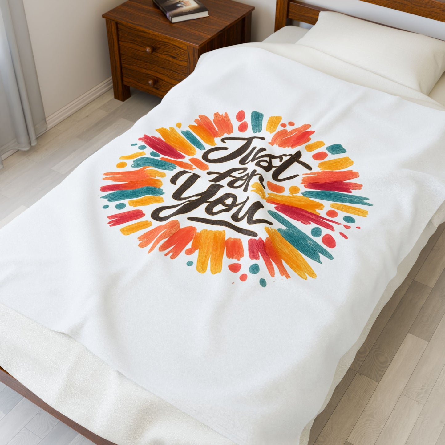 Hand‑drawn 'Just for You' Doodle Blanket | Marker Effect, Sketchbook Style
