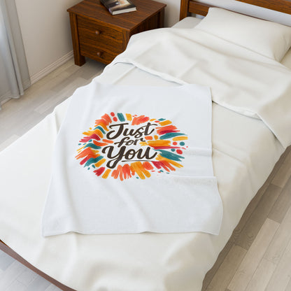 Hand‑drawn 'Just for You' Doodle Blanket | Marker Effect, Sketchbook Style