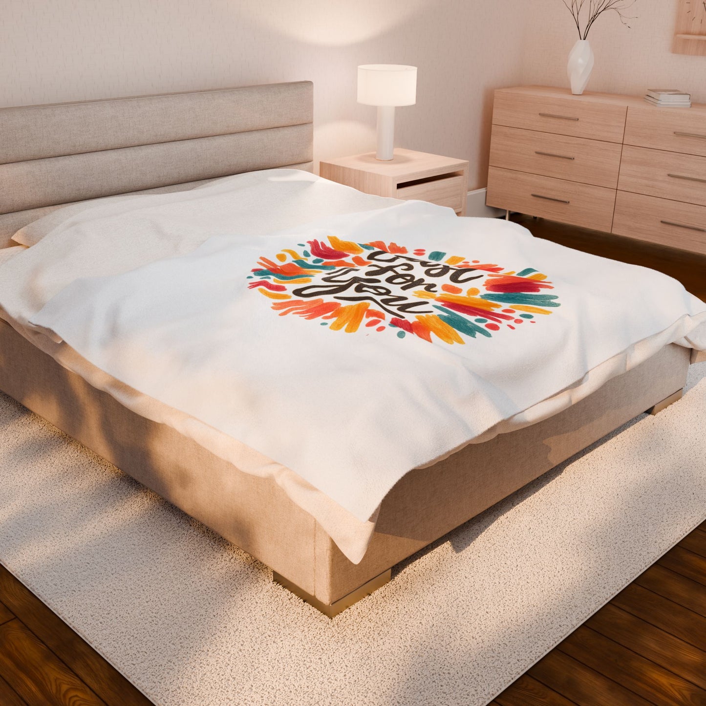 Hand‑drawn 'Just for You' Doodle Blanket | Marker Effect, Sketchbook Style