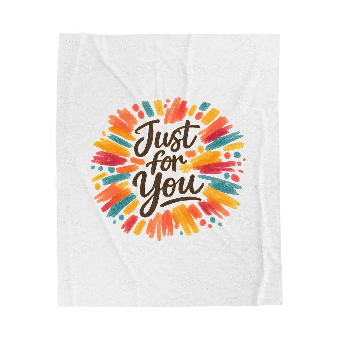 Hand‑drawn 'Just for You' Doodle Blanket | Marker Effect, Sketchbook Style