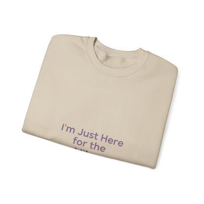 I’m Just Here for the Vibes Sweatshirt | minimal vibes slogan